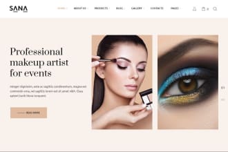 do professional makeup artist website development