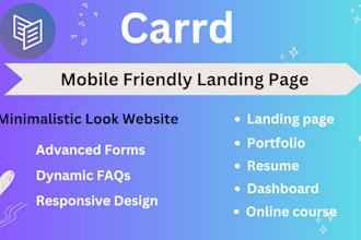 create a professional carrd landing page