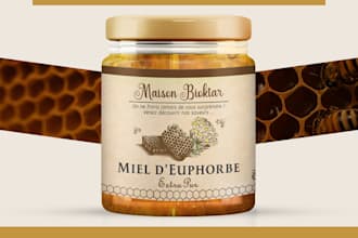 design custom honey jar labels and packaging