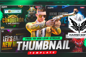 make a attractive pubg livestream thumbnail