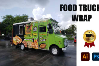 exclusive truck wrap, food truck wrap van wrap design
