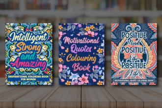 design inspirational quote coloring book for amazon KDP