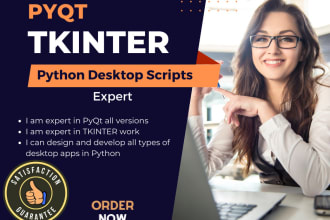 develop ai,ml desktop application using tkinter, pyqt5, python
