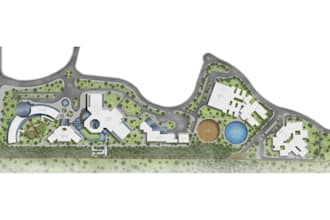 create site and master plan renderings for presentations