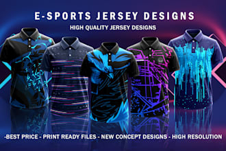 design custom sublimation esports and sports jersey design