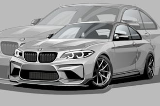 draw vector cartoon from your car or any vehicle