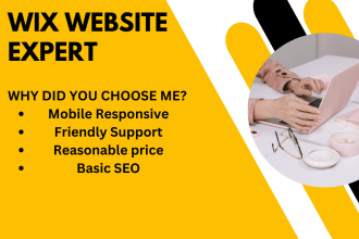 fix wix website issue and redesign it
