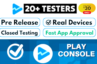 20 testers for google play tester and closed testing