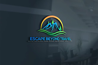 do a creative modern luxury wellness travel logo design