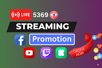 do live stream promotions organically