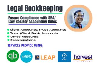 provide legal bookkeeping for law firms by using qbo xero leap clio