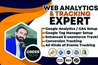 setup google analytics 4, enhanced ecommerce tracking, conversion tracking