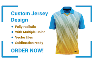 custom jersey design or sublimation soccer jersey designs