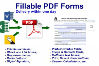 create fillable PDF form