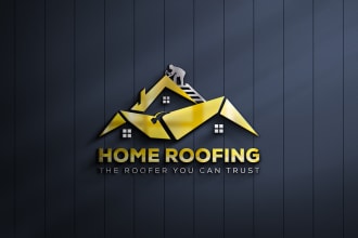 roofing, property, home, building, construction, real estate logo design 24 hour