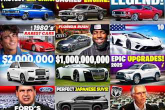 create stunning car youtube thumbnail that boost your CTR