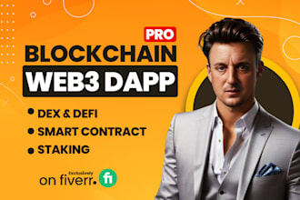 be your blockchain developer and make staking web3 dapp smart contract on solana