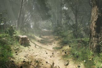 create a 3d environment for a game, trailer in unreal engine