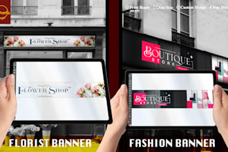design professional banners for stores and websites