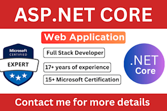develop database driven asp dot net core mvc web application