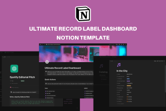 send you the perfect notion template to manage your music