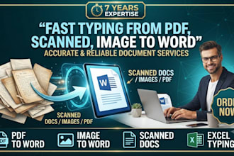 do fast typewrite copy from pdf, scanned, image to word