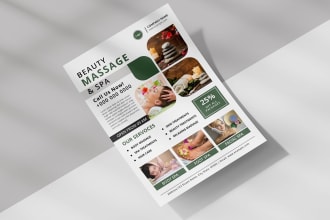 do professional beauty spa, wellness, salon flyer