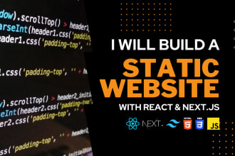 build a static website with react and next js