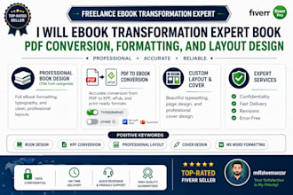 ebook transformation expert book PDF conversion, formatting and layout design