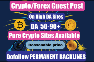 publish guest post on pure crypto, forex, bitcoin and trading websites