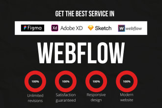 design webflow website, convert figma to webflow, webflow expert, landing page