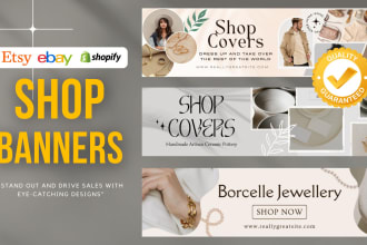 design attractive ebay banners, etsy, and shopify banners