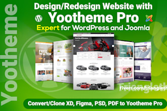 design redesign responsive website with yootheme pro for wordpress or joomla