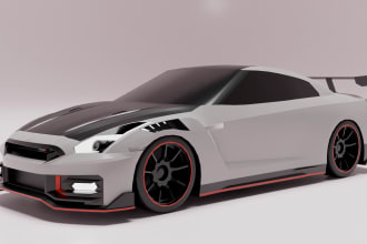 create 3d low poly cars