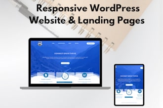 develop basic website, landing page using wordpress