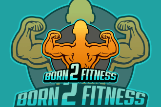 design modern gym, fitness, monogram and sports logo