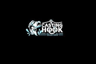 do creative adventure outdoor hunting fish logo design and redesign