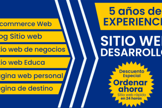 construir desarrollo de sitios web diseño en 24 horas