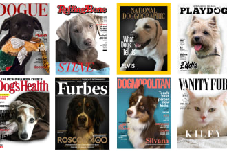design magazine cover of your images