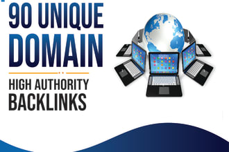 build 90 high da unique domains backiinks