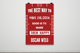 do minimalist typography poster and wall art design