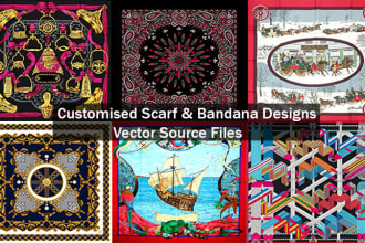 create scarf bandana shawl pattern design