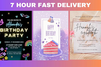 design invitation, wedding, birthday and greeting card