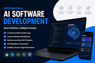 do ai website, chat bot, ai mobile apps, custom full stack development