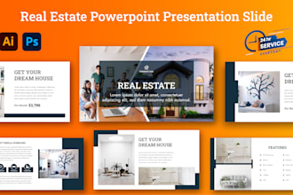 design powerpoint template real estate, company presentation
