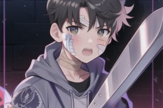 draw you, your game character, pfp or pet in anime art illustration