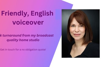 provide a warm, friendly voice for your radio advert
