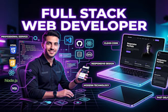 be your front end back end , full stack  web developer