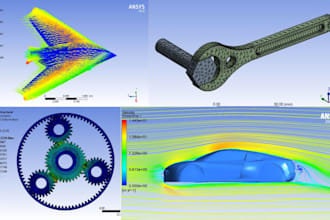 perform fea, cfd, and cad simulations using ansys and solidworks with reports