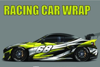 do pro racing car wrap design, racing car wrap, vehicle wrap
